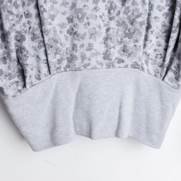 Athleta Heather Gray Leopard-Print Zip Hoodie - Picture 7 of 11
